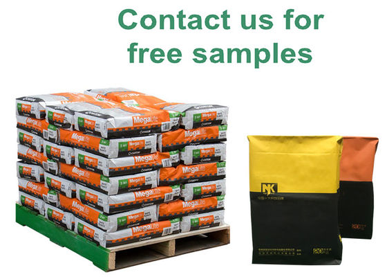 15 কেজি 20 কেজি 25 কেজি 50 কেজি ক্রাফ্ট পেপার ভালভ ব্যাগ প্যাকেজিং টাইল আঠালো আপনার নিজের লোগো সহ