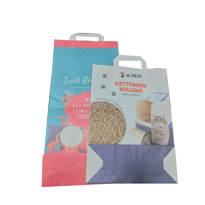 3.6kg 7L কাস্টম লোগো পোষা বিড়াল লিটার নিষ্পত্তি ব্যাগ সাদা PP ল্যামিনেশন