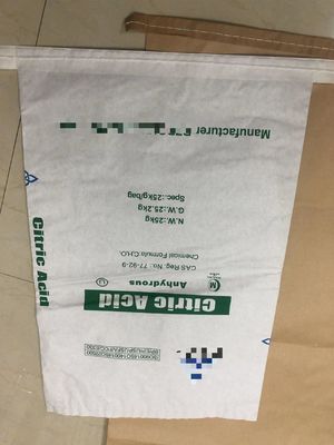 কাস্টমাইজড মুদ্রণ 20kg প্যাকেজিং জন্য সেলাই কাগজ ব্যাগ