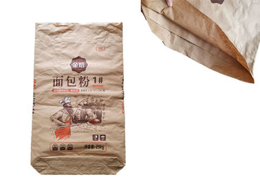 পেশাদার মাল্টি ওয়াল পেপার ব্যাগগুলি ময়েশ্চার প্রুফ স্তরযুক্ত উচ্চ ঘনত্ব পিই ফিল্মের ভিতরে