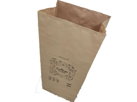 50kg 60gsm ময়েশ্চারপ্রুফ পেস্ট করা ভালভ মাল্টিওয়াল লন পেপার ব্যাগ