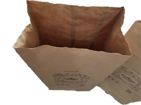 50kg 60gsm ময়েশ্চারপ্রুফ পেস্ট করা ভালভ মাল্টিওয়াল লন পেপার ব্যাগ
