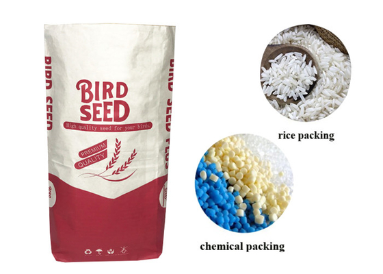 25kgs 50kgs আটকানো ভালভ মাল্টিওয়াল পেপার ব্যাগ পোষা ফিড PE প্যাকেজিং ব্যাগ