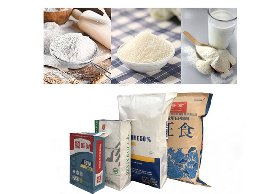 25kgs 50kgs আটকানো ভালভ মাল্টিওয়াল পেপার ব্যাগ পোষা ফিড PE প্যাকেজিং ব্যাগ